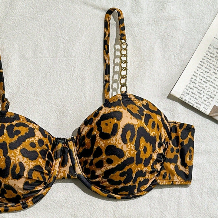 Damen Bügel-Bikini mit animalischem Muster Drune