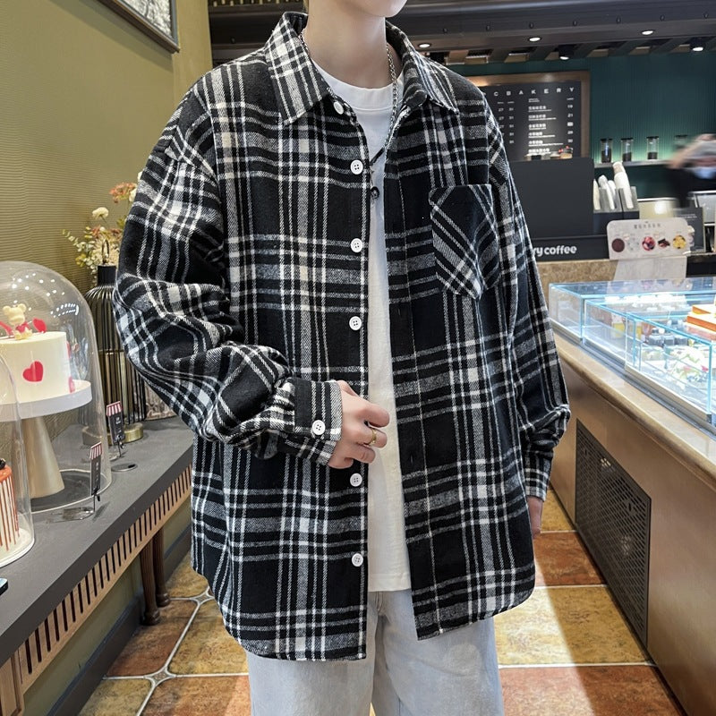 Unisex Karierte Flanellhemd Drune