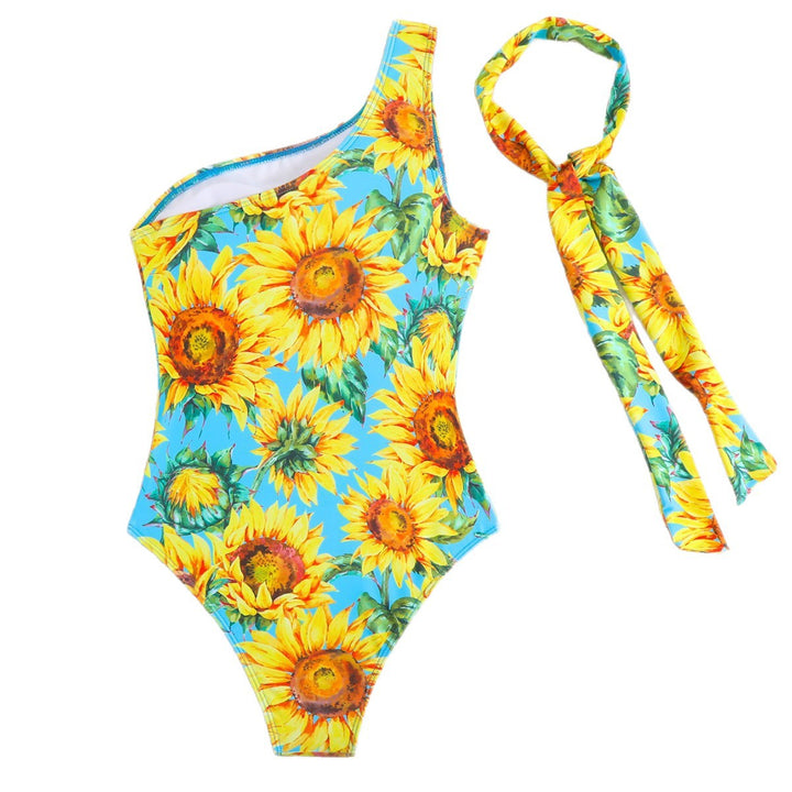 Damen Bademode mit verspieltem Sonnenblumen-Muster Drune