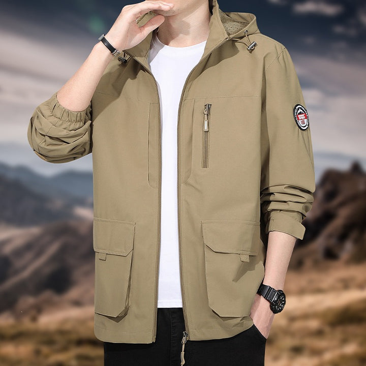 Herren multifunktionale Jacke mit Kapuze Drune