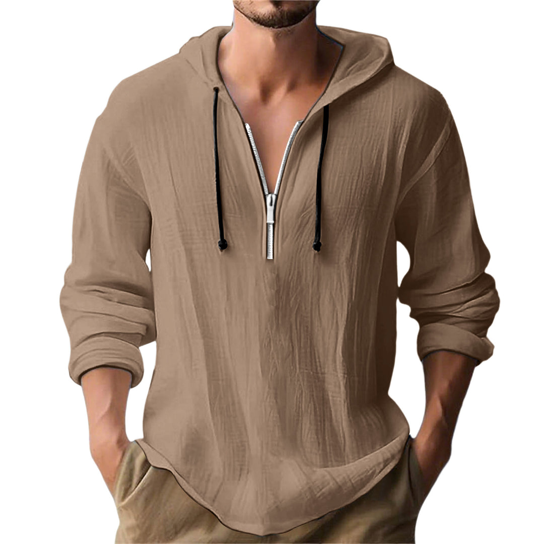 Herren lässiger Kapuzenpullover mit Reißverschluss Drune