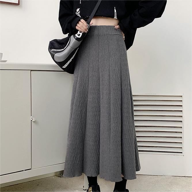 Damen Langer Rock mit strukturiertem Design Drune
