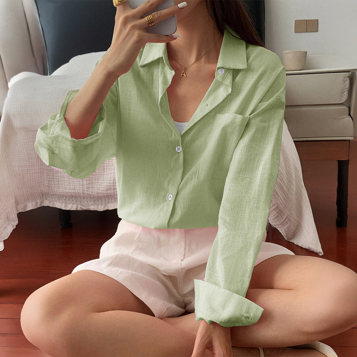 Damen nan zweiteiliges Sommer-Set aus leichtem Oversize-Hemd und ärmellosem Mini-Kleid Drune