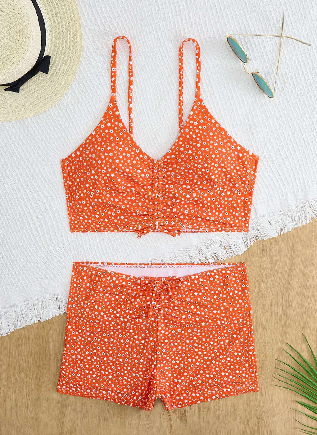 Damen Sportliches Bikini-Set mit verstellbaren Trägern Drune