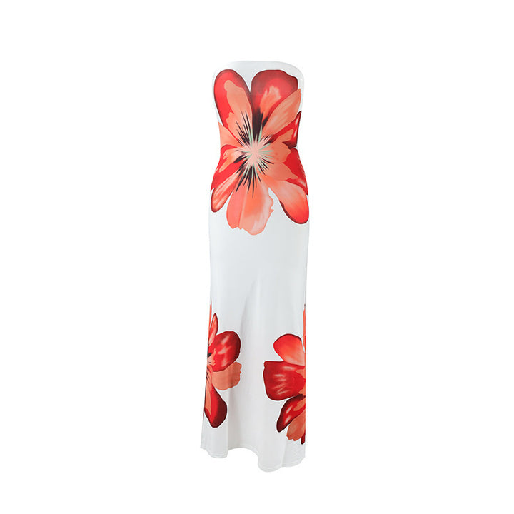 Damen Maxikleid mit floralem Muster Drune