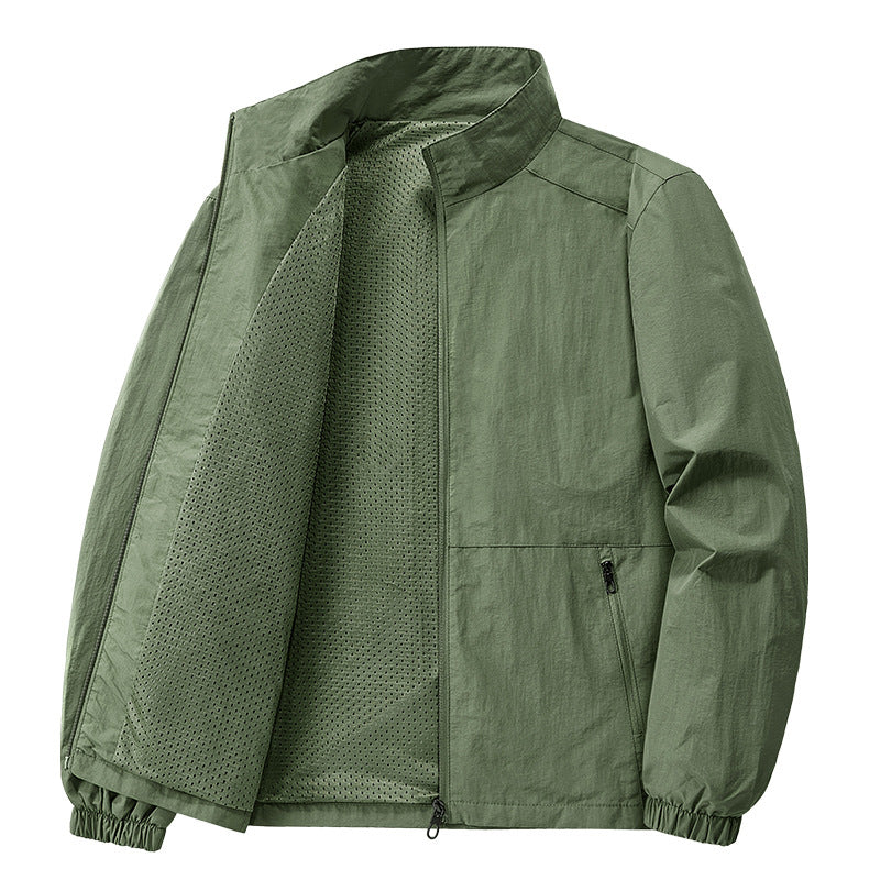 Herren Leichte Freizeitjacke mit schmalem Kragen Drune