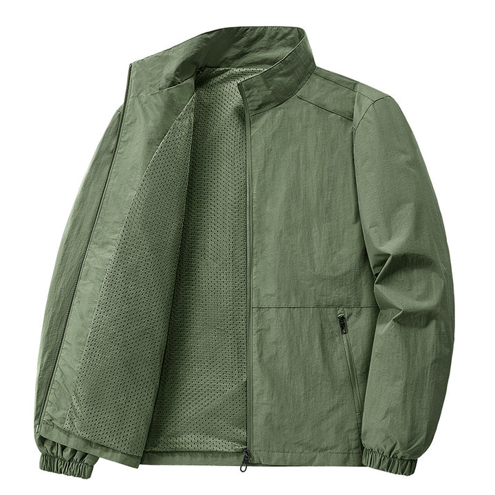 Herren Leichte Freizeitjacke mit schmalem Kragen Drune