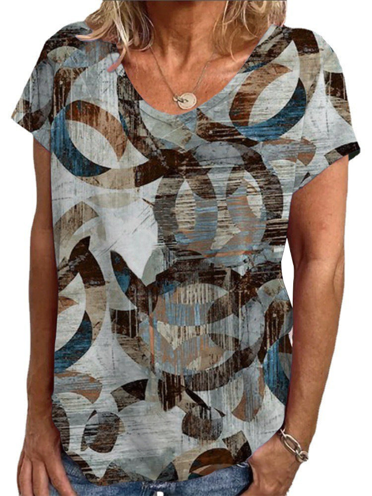 Damen Lockere Bluse mit buntem Paisleymuster Drune