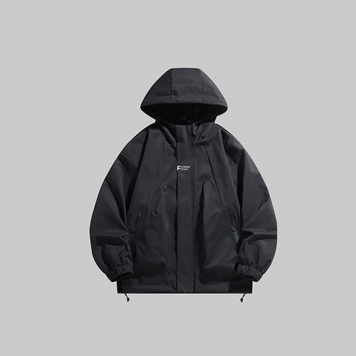 Herren multifunktionale Winterjacke mit isolierendem Fleecefutter und verstellbarer Kapuze Drune