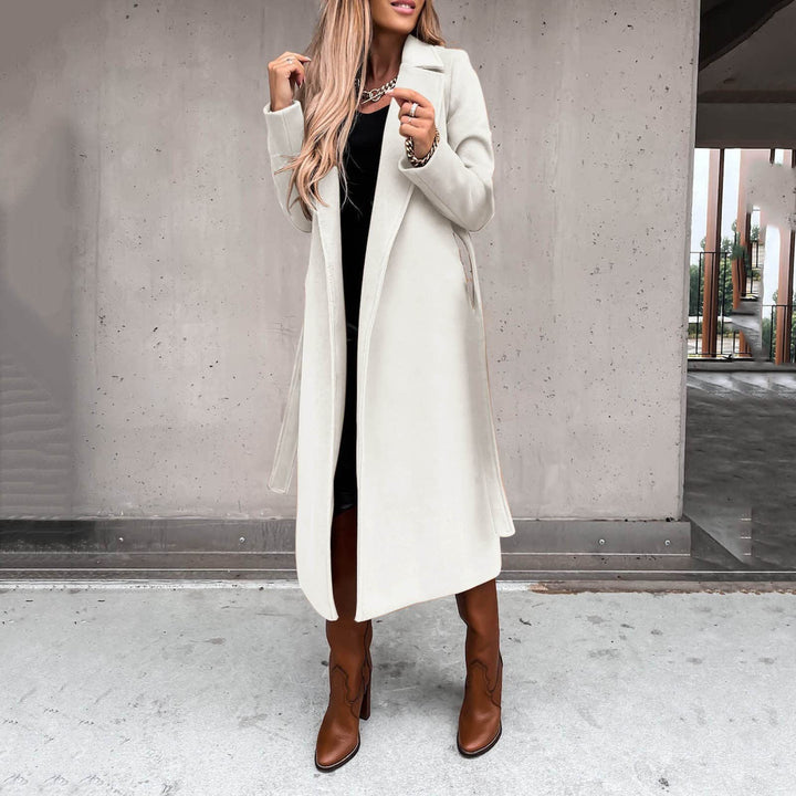 Damen eleganter und warmer Wollmantel Drune