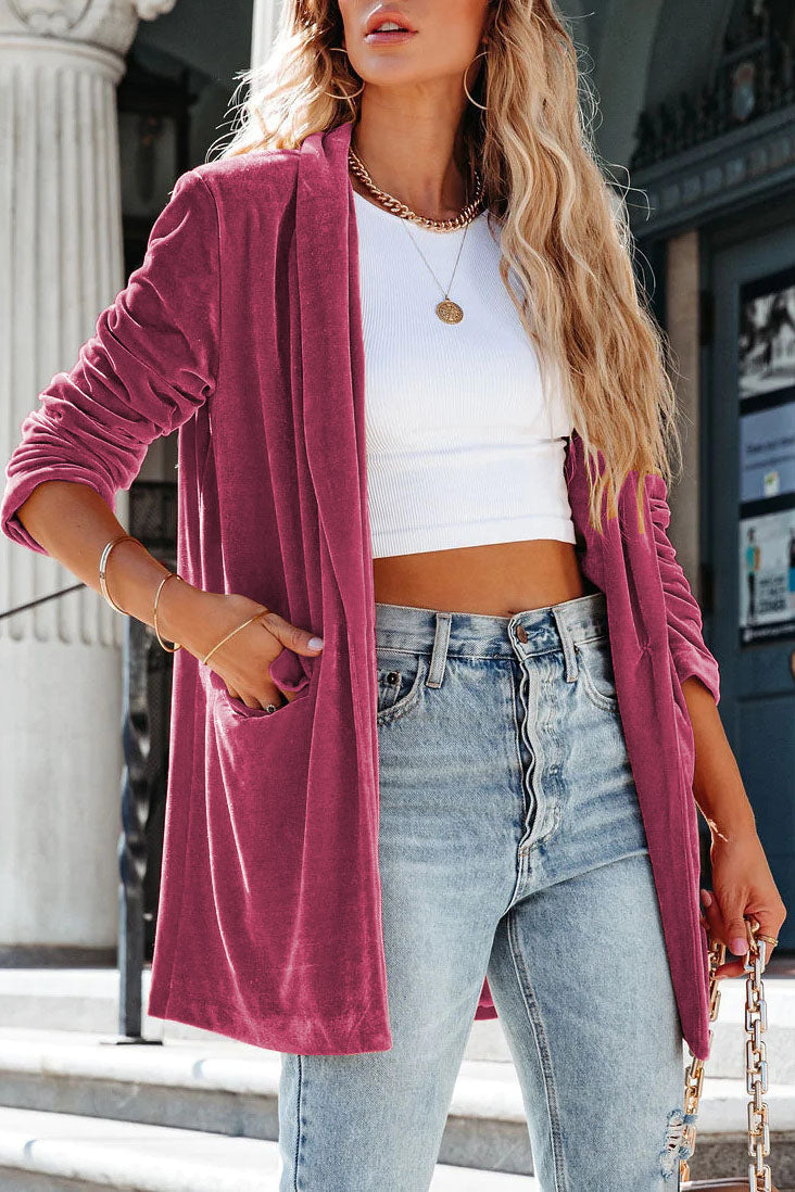 Drune | Think Twice Samt Strickjacke Mantel