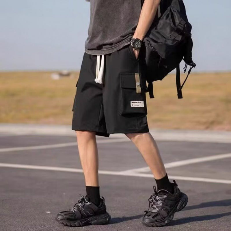 Herren Cargo-Shorts mit multifunktionalen Taschen und elastischem Bund Drune