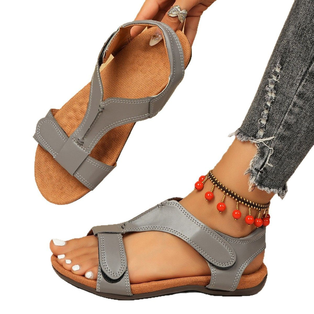 Damen Bequeme Leichte Zehensandalen mit Gepolstertem Fußbett Drune
