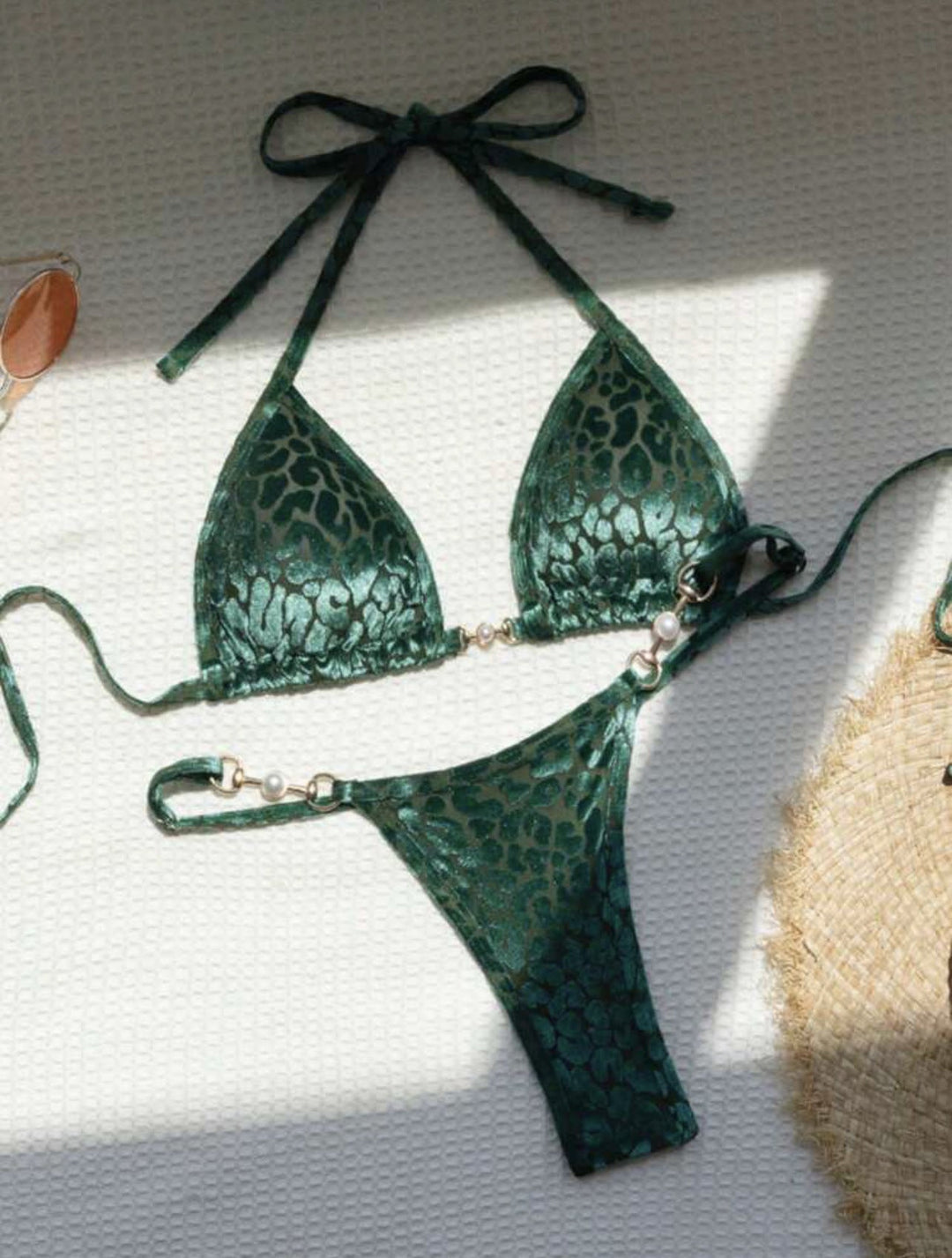 Damen Triangel-Bikini mit dekorativen Akzenten und raffiniertem Schnitt Drune