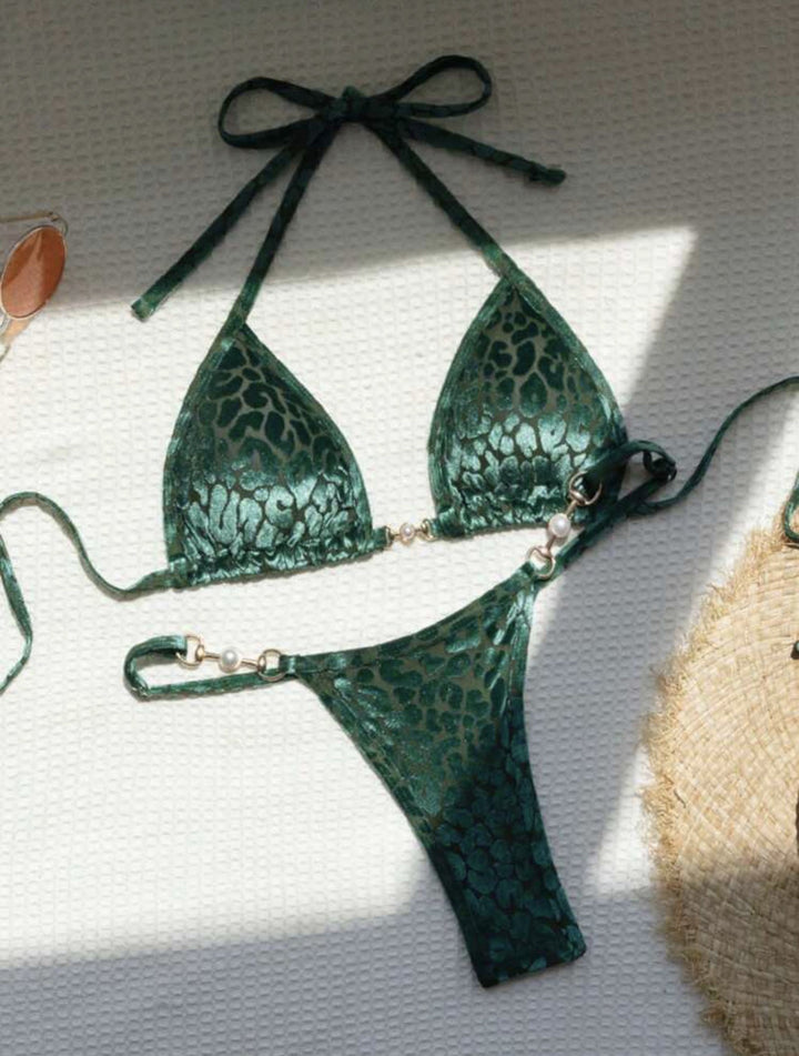 Damen Triangel-Bikini mit dekorativen Akzenten und raffiniertem Schnitt Drune