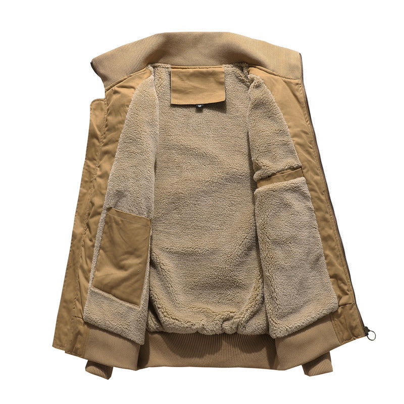 Herren Piloten-Blouson mit Sherpa‑Futter und auffälligen Aufnäher‑Details Drune