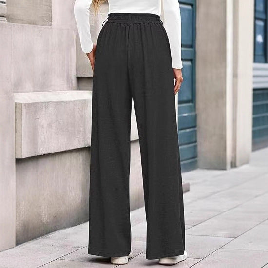 Damen weite Palazzo-Hosen mit elegantem Bund Drune