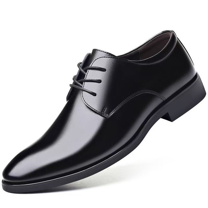 Herren Elegante Derby-Business-Schnürschuhe aus Glattleder mit schmaler Leiste Drune