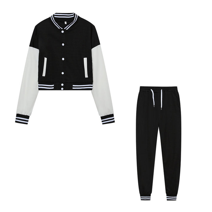 Damen Sportliches Set mit cropped Jacke und Jogginghose im modernen Look Drune