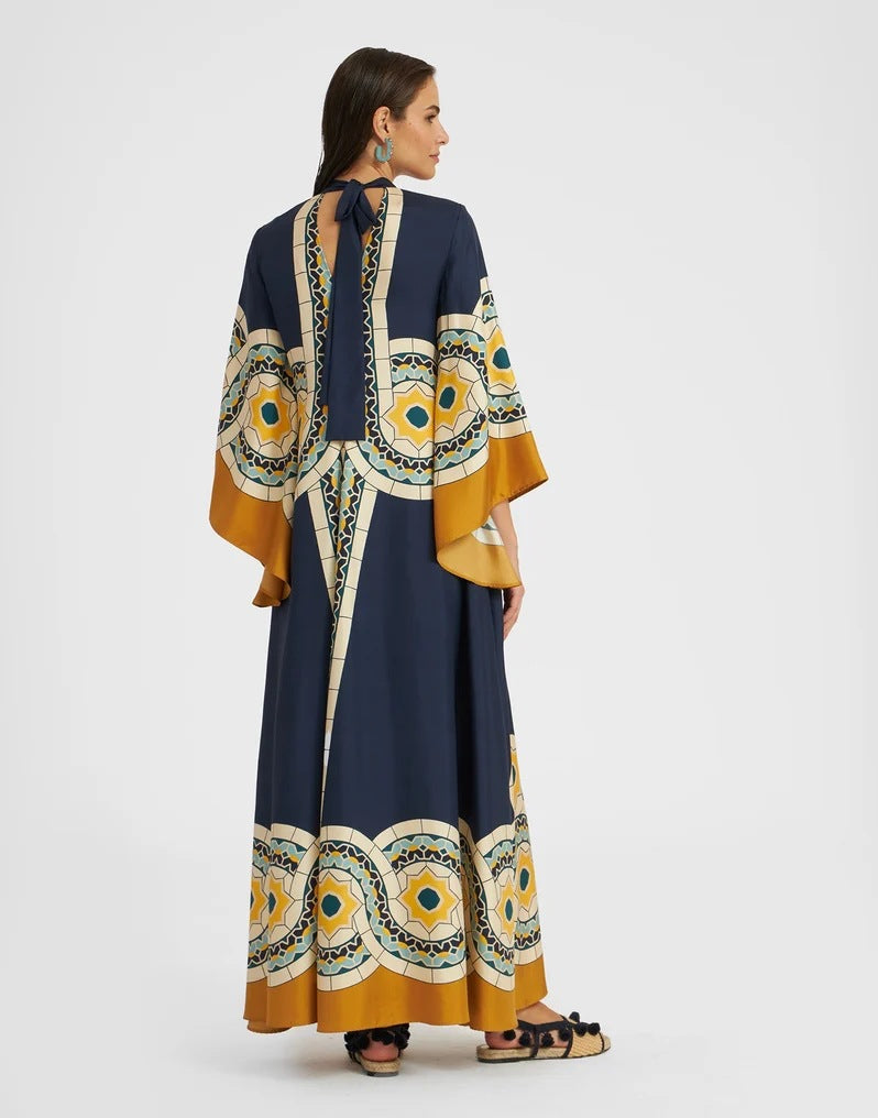 Drune | Bedrucktes Dreiviertelarmkleid