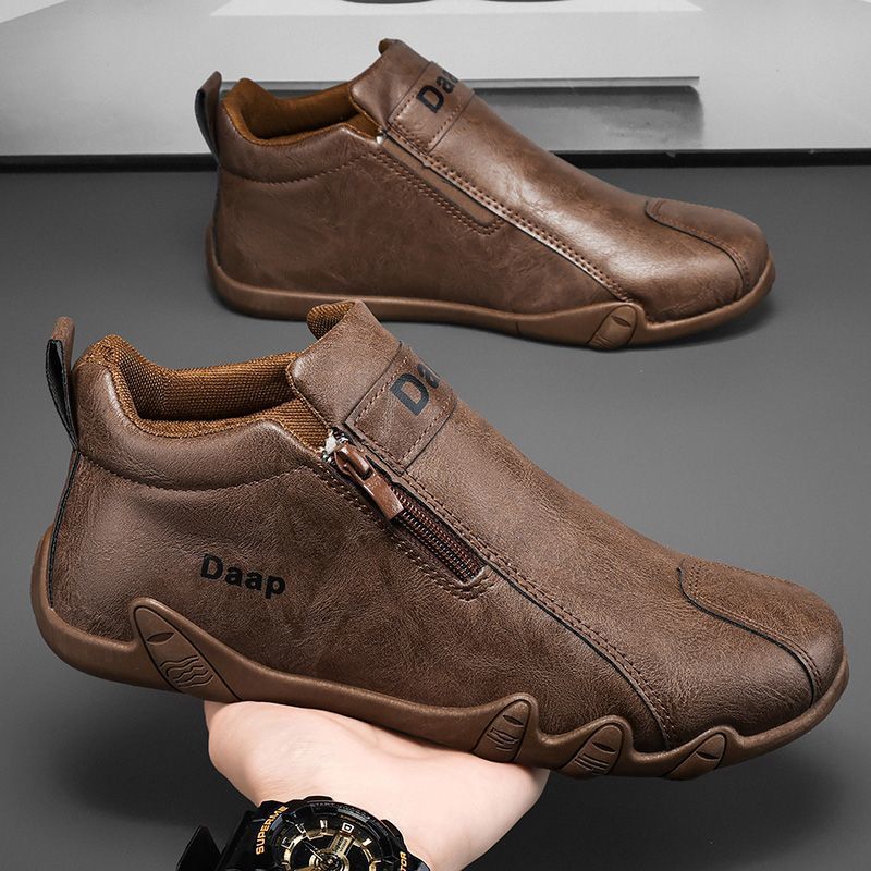 Damen Modische Sneaker mit seitlichem Reißverschluss und ergonomischer Sohle Drune
