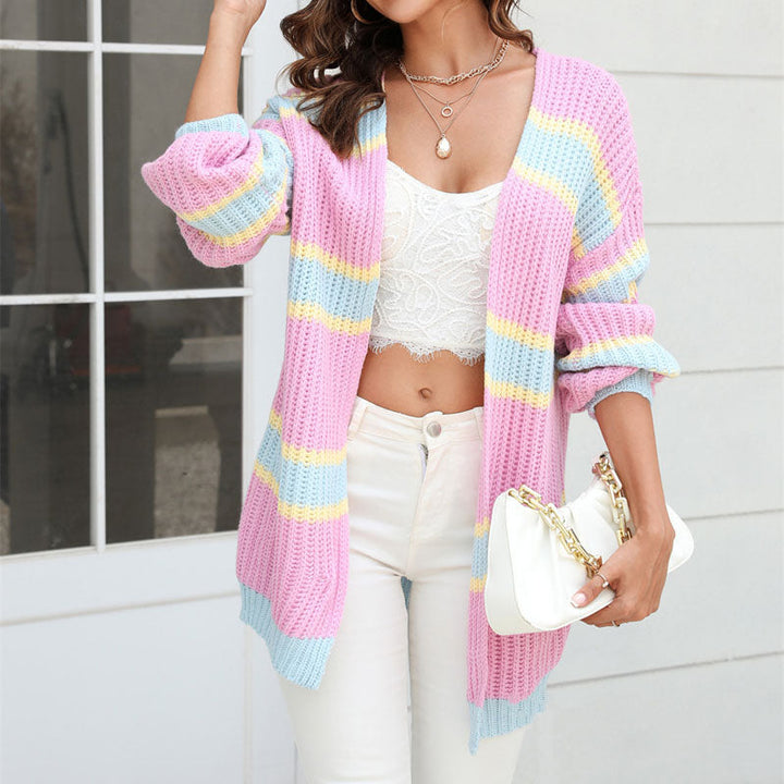Drune | Gestreifte Strickjacke mit Modernem Look