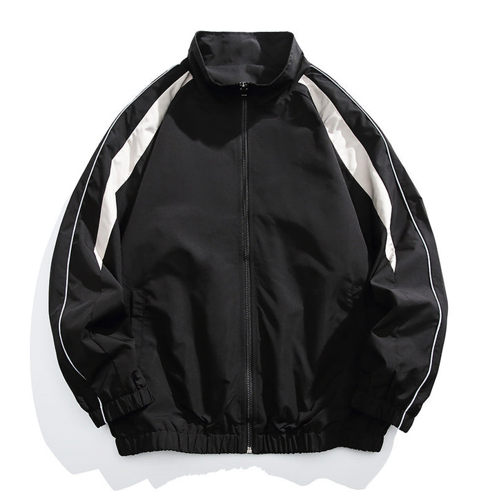 Herren Sportliche Übergangsjacke mit hohem Kragen und elastischer Taille Drune