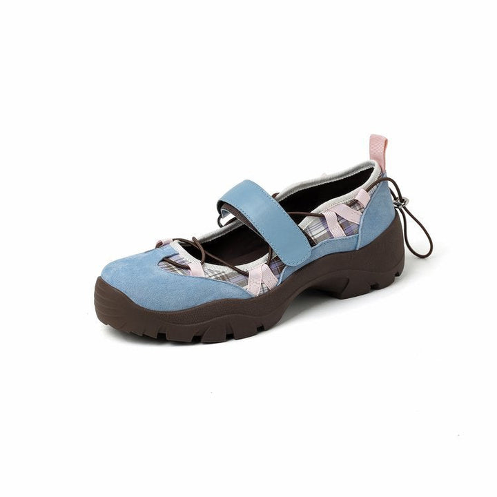 Damen Sportliche Ballerinas mit verstellbarem Riemen und rutschfester Sohle Drune