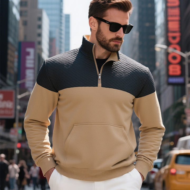 Herren Sportlicher Pullover mit Stehkragen Drune