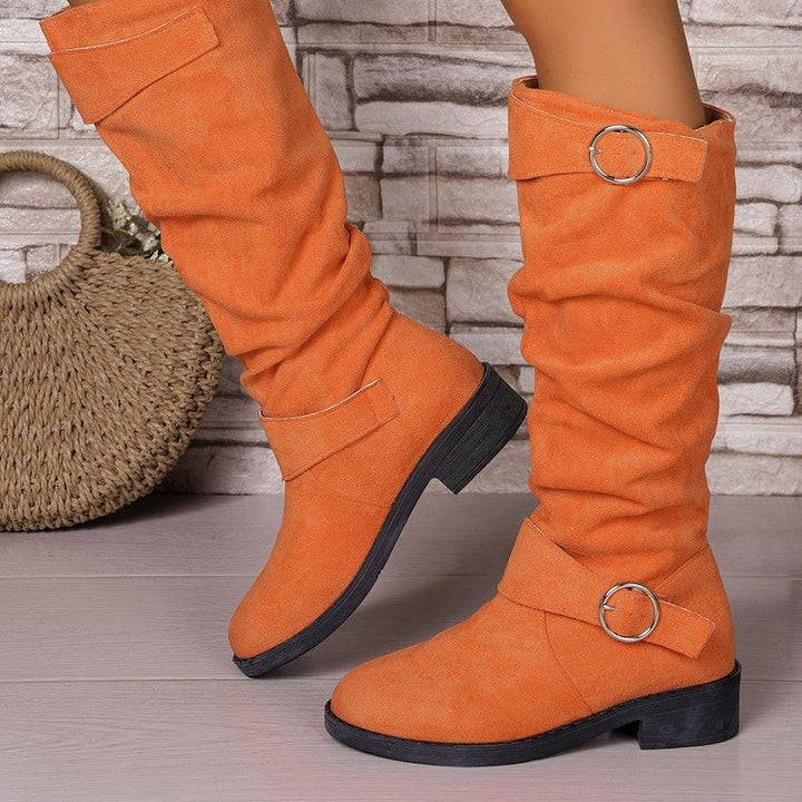Damen Hohe Stiefel mit modischem Ringdetail und komfortablem Innenfutter Drune