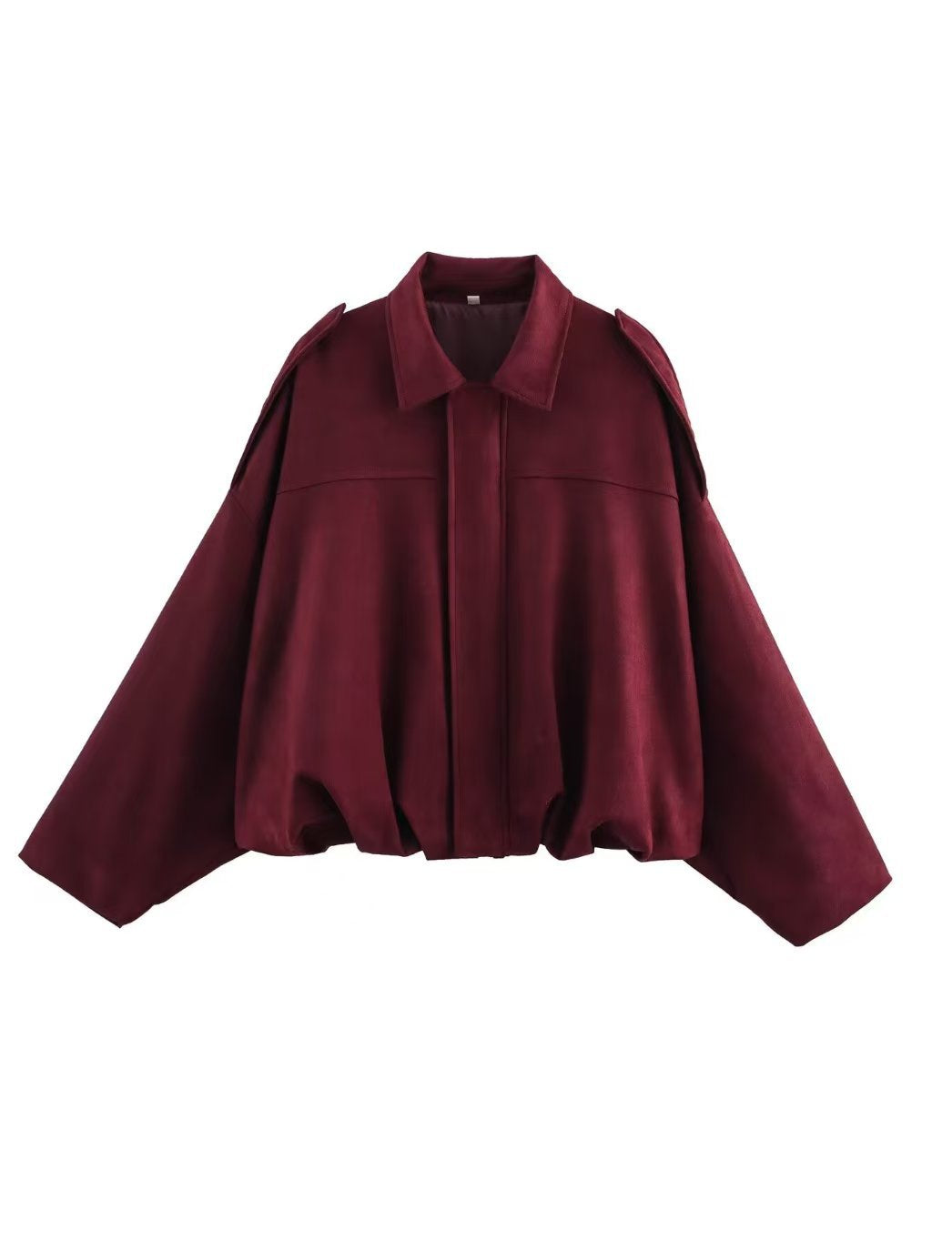Damen Cropped Boxy‑Übergangsjacke im Wildlederlook mit Epauletten Drune