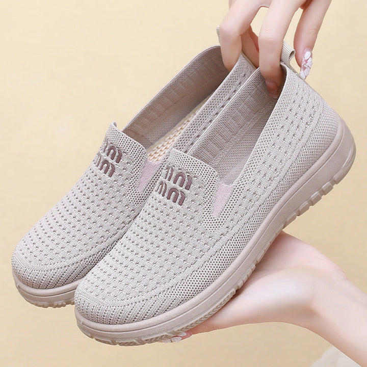 Damen Atmungsaktive Freizeit Slip-On Sneakers mit elastischem Obermaterial Drune