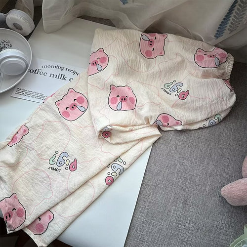 Damen gemütlicher Schlafanzug mit verspieltem Design Drune