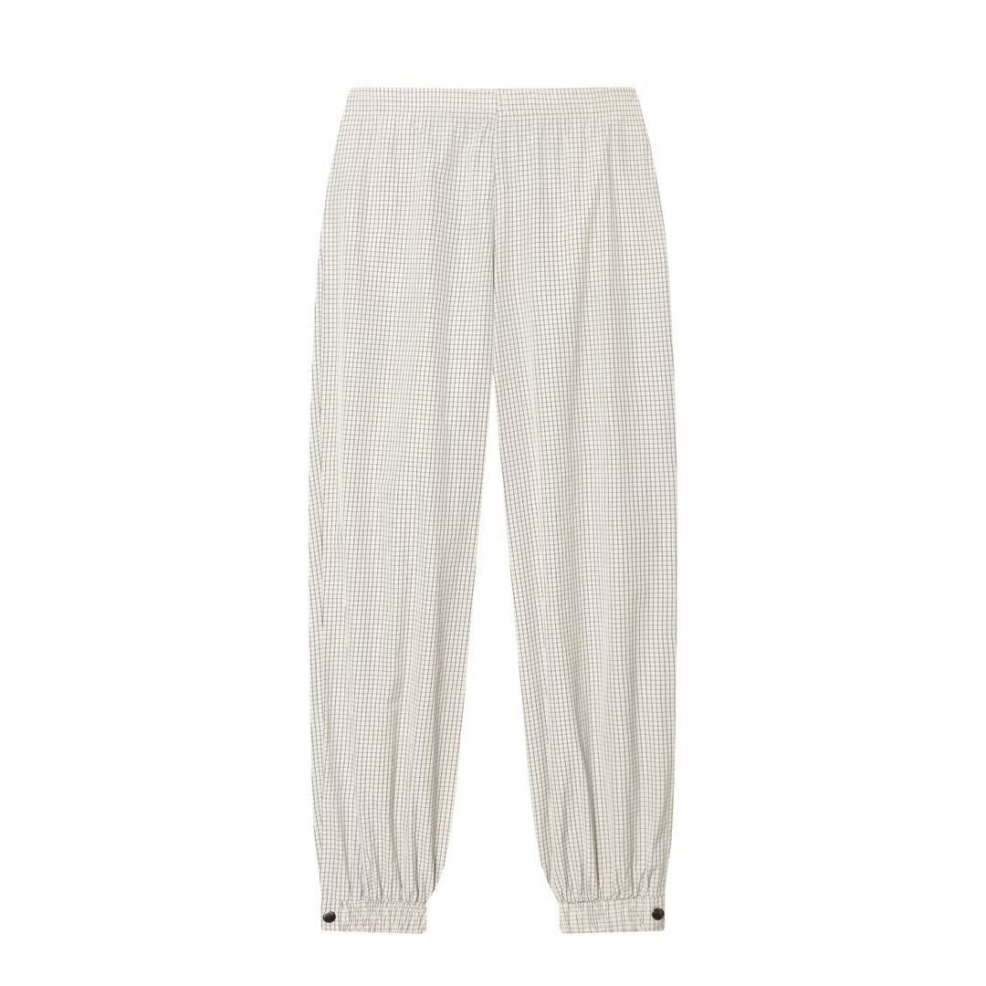 Damen Karierte Relaxed‑Joggerhose mit Gummibund, elastischen Bündchen und Druckknopfmanschetten Drune