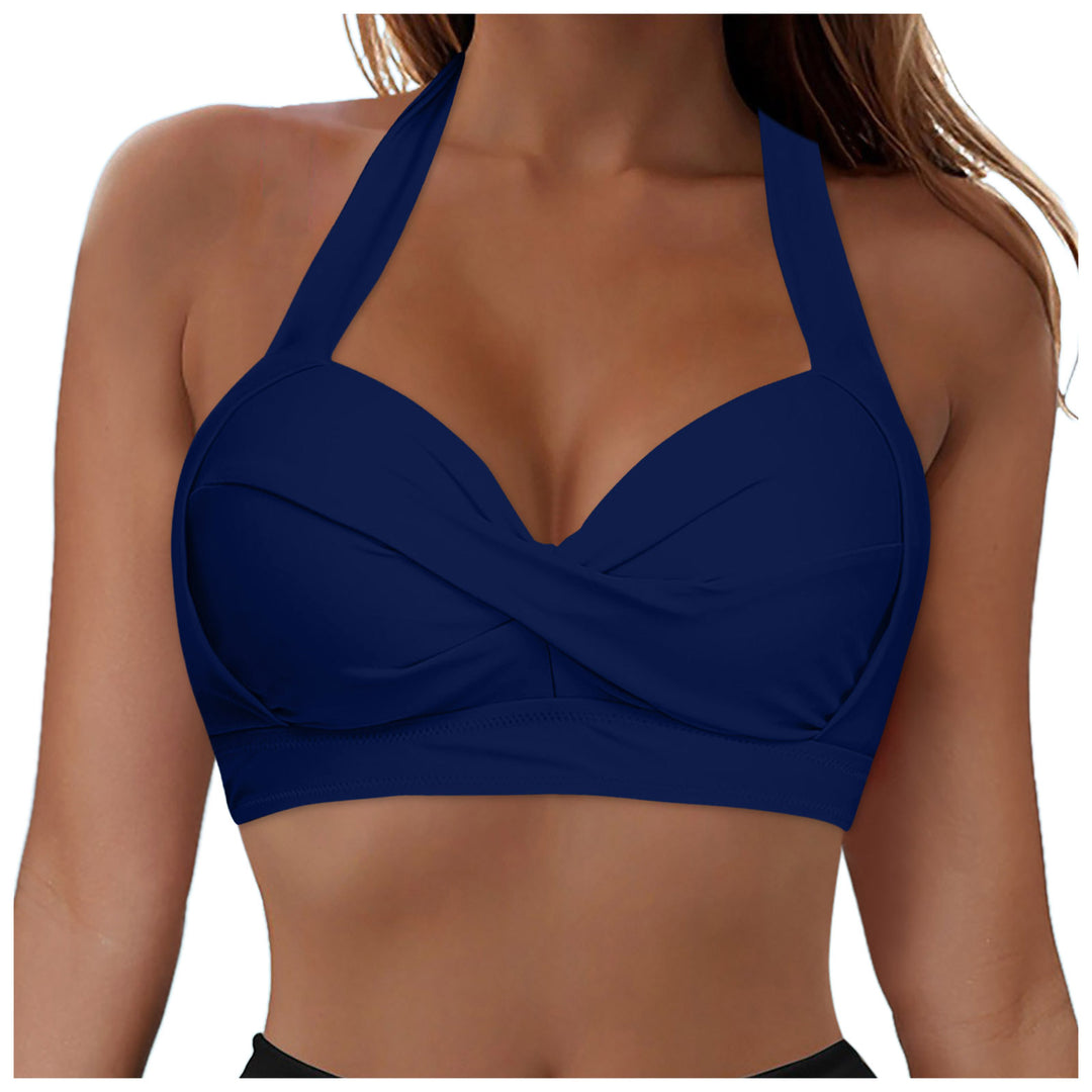 Damen Modisches Bikinioberteil mit Wickeldesign Drune