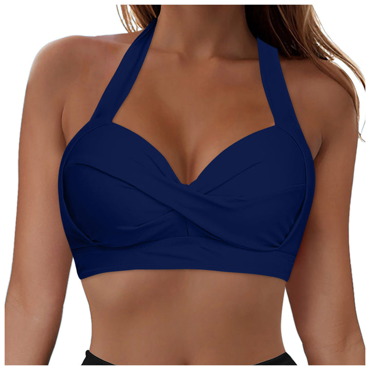 Damen Modisches Bikinioberteil mit Wickeldesign Drune