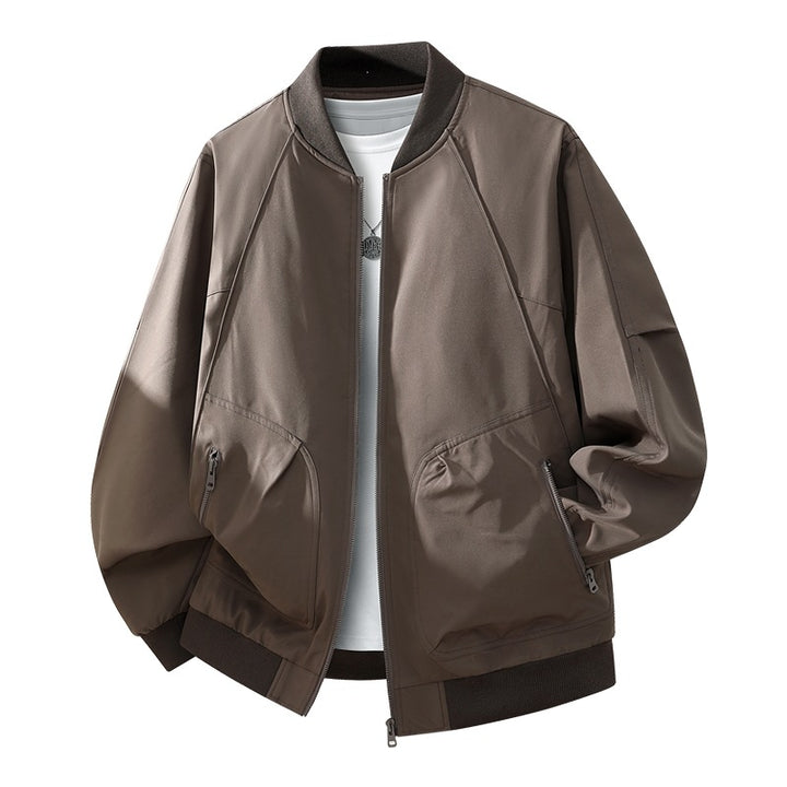 Herren Modische Bomberjacke mit Innenfutter Drune