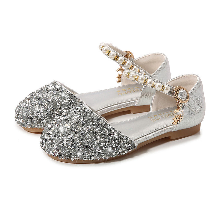 Mädchen Elegante Ballerinas mit Glitzer und Perlen Drune