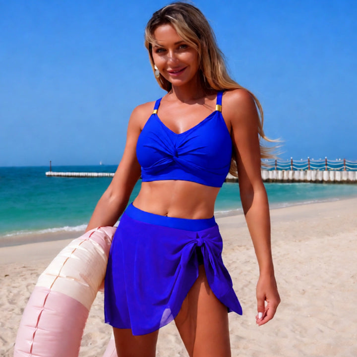 Damen Schwimmbikini mit Wickelrock Drune