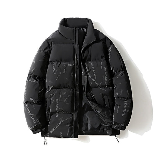 Damen Daunenjacke mit hohem Kragen und modernen Aufdrucken Drune