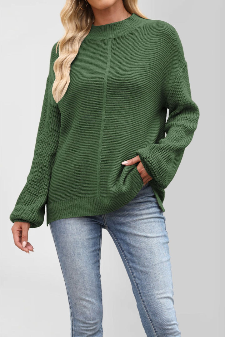 Damen Grobstrickpullover mit überschnittenen Schultern Drune