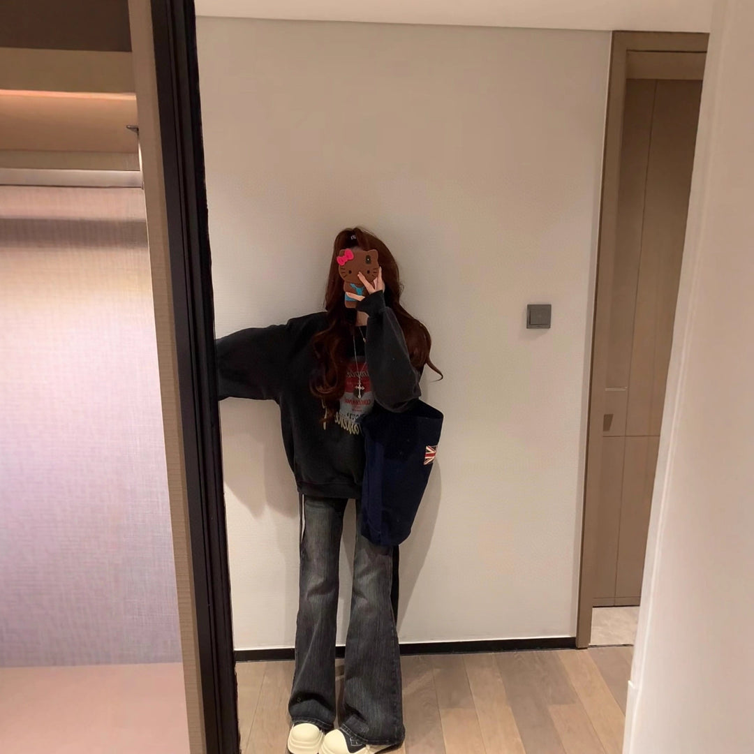 Damen Bequemer Oversized Pullover Drune