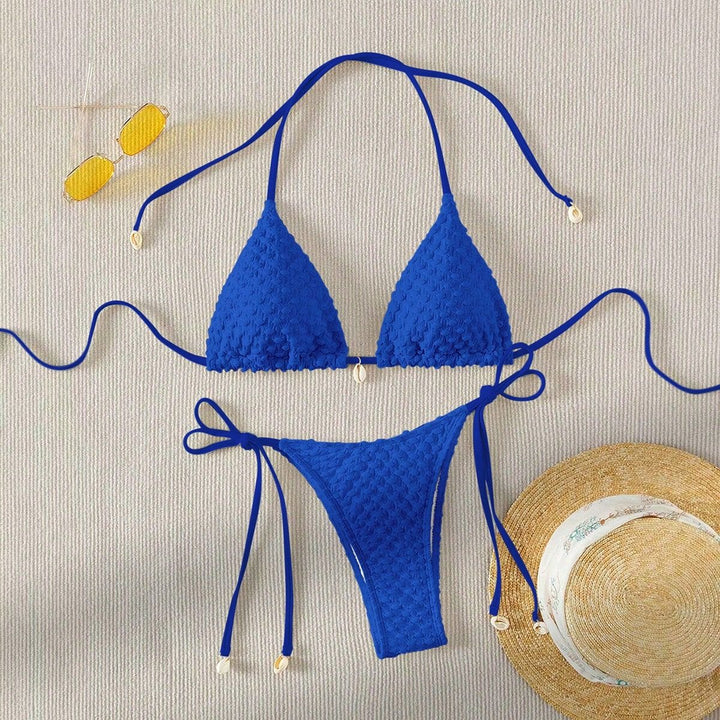 Damen Triangel-Bikinioberteil mit strukturierter Textur Drune