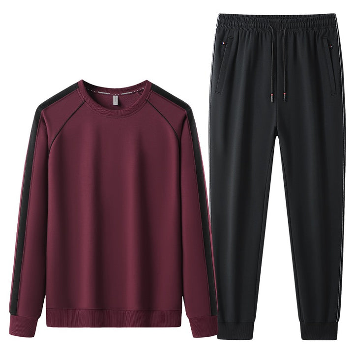 Herren Freizeit-Trainingsanzug-Set aus weichem Jersey mit Raglanärmeln & elastischem Kordelbund Drune