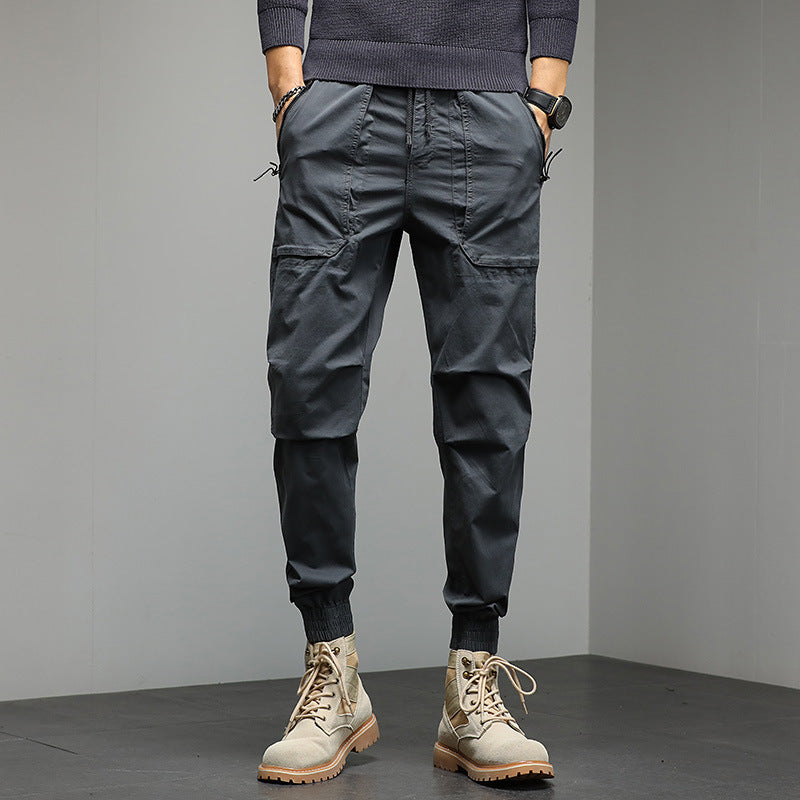 Herren Tapered Cargo-Joggerhose mit Kordelzug, elastischen Bündchen und Multifunktions‑Taschen Drune