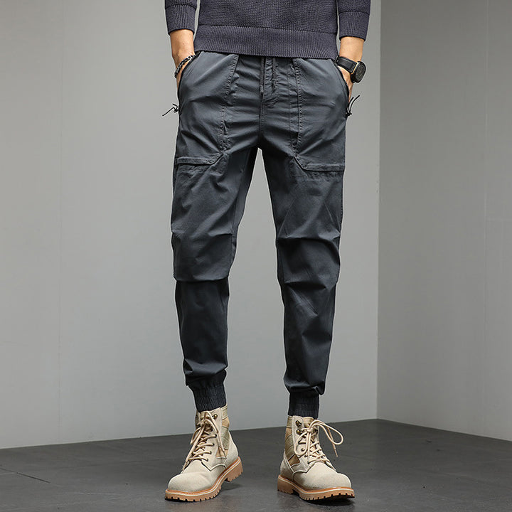 Herren Tapered Cargo-Joggerhose mit Kordelzug, elastischen Bündchen und Multifunktions‑Taschen Drune