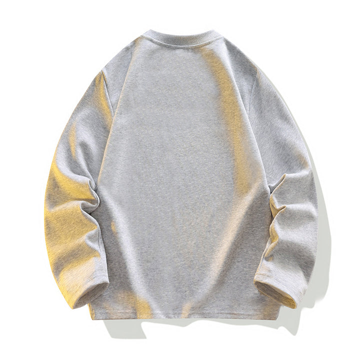 Unisex Oversize Raglan-Sweatshirt aus weichem Baumwollmix mit geripptem Rundhalsausschnitt Drune