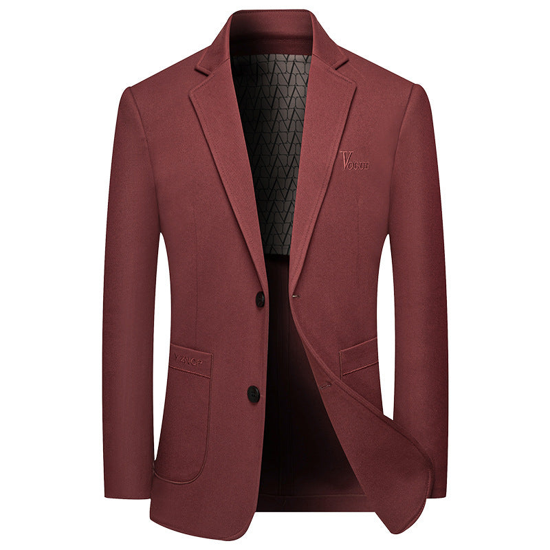 Herren Modernes Einreihiges City-Blazer mit aufgesetzten Taschen und leichter Halbfütterung Drune
