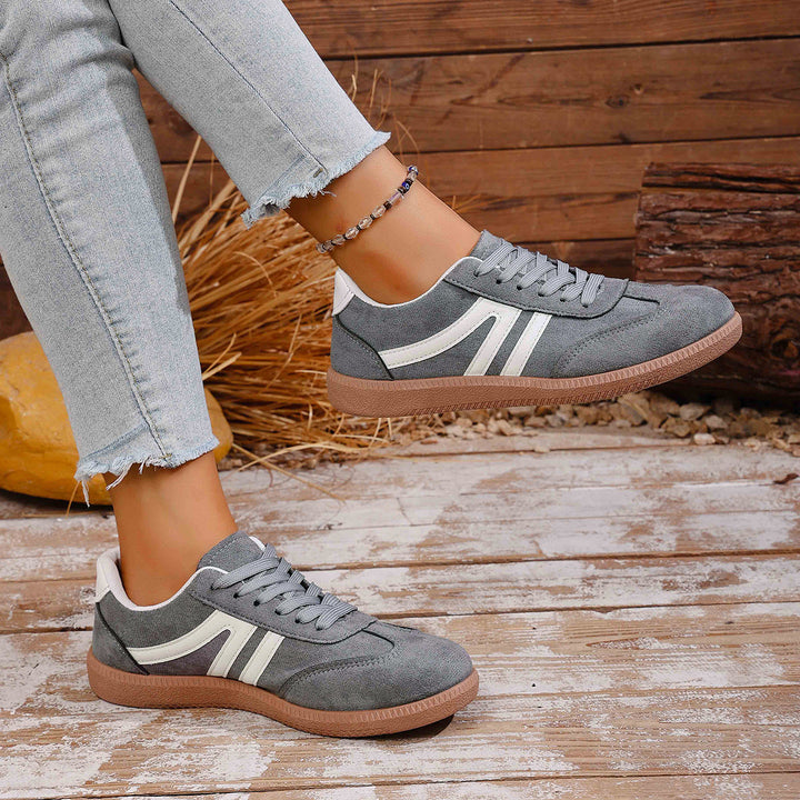 Damen Sportliche Sneakers aus hochwertigem Wildleder mit atmungsaktiver Sohle Drune