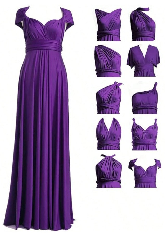 Damen Maxikleid mit hochwertigem Wickeldesign Drune